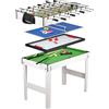 Leomark tavolo multigioco 4 in 1 per la casa e scuola, dim. 118cm x 61cm x 82cm