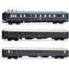 Rivarossi FS 3 CARROZZE RISTORANTE,1a CLASSE, 2a CLASSE RAPIDO 904-905 EP.IVa 1:87