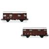 Rivarossi FS 2-UNIT PACK Gs WAGONS WALLS MADE FROM WOODEN PLANKS EP.IV 1:87