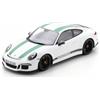 Schuco PORSCHE 911 R 2016 WHITE W/GREEN STRIPES 1:12