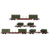 Rivarossi FS 2-UNIT PACK 4-AXLE FLAT TWO 20' CONTAINERS + TWO M113 EP.IV-V 1:87