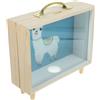 Finestra trasparente in legno in legno Money Box Multifunzionale scatola da