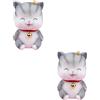 Salvadanaio Gatto Soprammobile Coin Bank for Kids Statuetta Di Fortunato