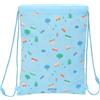 safta Prescolastic Auto - Zaino a sacco piatto Junior, zaino ideale per bambini di diverse età, comodo e versatile, qualità e resistenza, 26 x 34 cm, blu, M, Casual