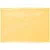 Grafoplás Grafoplas | Busta in plastica con chiusura a scatto ecoplas | Dimensioni quarto | Colore giallo morbido traslucido | 17,5 x 24,5 cm | Perfetto per proteggere documenti scolastici, domestici o da
