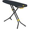 Joseph Joseph Asse da stiro Glide Plus 135 x 45 cm con altezza regolabile e asse da stiro a vapore resistente al calore, facile da riporre, fodera in cotone a 4 strati, nero/blu