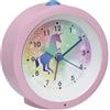 TFA Dostmann 60.1033 - Sveglia analogica per bambini, motivo sveglie (rosa)