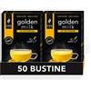 King Cup - 5 Confezioni da 10 Bustine Solubili di Golden Milk da Zuccherare, 50 Stick da 6 Gr per Bevanda al Gusto di Golden Milk da Aggiungere a 60 Ml di Acqua Calda, Senza Glutine e Senza Lattosio