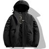 Giacca uomo invernale cotone imbottita multitasche cappuccio moda coreana