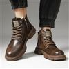 👞 Scarponi Uomo Stile Retrò Pelle Ecologica Impermeabili Casual con Zip