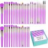 Didarenba Pennelli make up set 40 pezzi setole di qualità pennelli trucco con correttore pennello per ombretto Viola
