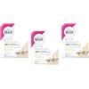 Veet Cera allo Zucchero con Olii Essenziali e Profumo di Vaniglia, 3 Confezioni da 250 Millilitri di Cera e 12 Strisce Riutilizzabili