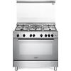 Delonghi De' Longhi DGVX96SG Cucina a gas Libera installazione 90cm 5 fuochi con forno gas ventilato 115l Acciaio inox"