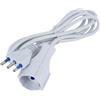 Aigostar Cavo prolunga elettrico da 2m - Spina 16A e Presa Schuko+Bipasso Aigostar