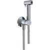 Parama Idroscopino tondo doppia funzione in ottone cromato con rubinetto acqua calda e fredda e flessibile 120cm