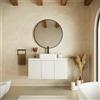 Parama Mobile bagno sospeso 100cm bianco opaco cannettato 3 ante con top | Pelion