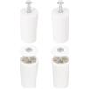 QUARKZMAN 4Pz Ferma Tapparelle plastica resistente da 40mm Tappi D'Arresto Tappo di Arresto per Tapparella in Plastica con Rondelle e Viti per Tapparelle Stecche per Tapparelle, Bianco