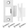 QUARKZMAN 2 Set Piastra di Chiusura Porta, 70mm x 40.3mm in Acciaio Inossidabile Sostituzione Serratura a Scrocco Piastra di Chiusura per Telaio Porta Rinforzo Battente, Argento