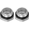 QUARKZMAN 2Pz Vetro Spia Olio Compressore Aria 20 x 1.5mm Filettatura Maschio Indicatore Plastica Livello Vista Liquido Alluminio Testa Esagonale Finestra con O-Ring Raccordi, Argento