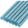 QUARKZMAN Mini Stick Colla a Caldo per Pistola Colla a Caldo 7mm x 200mm Azzurro Cielo Glitterato 12pz