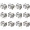QUARKZMAN 12pz Distanziatore Alluminio 6.2mm Foro x 10mm OD x 10mm Lunghezza Boccola per Vite Finitura Semplice Distanziatore Metallo Rotondo per Viti Bulloni e Barre M6