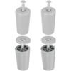 QUARKZMAN 4Pz Ferma Tapparelle plastica resistente da 40mm Tappi D'Arresto Tappo di Arresto per Tapparella in Plastica con Rondelle e Viti per Tapparelle Stecche per Tapparelle, Grigio
