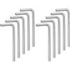 QUARKZMAN 10pz Chiave Esagonale Metrica Forma L da 5mm Strumento Riparazione Acciaio Cromo Vanadio per la Riparazione Domestica, Tono Argento
