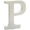 Pincello Lettera P Legno Bianco (1,8 x 21 x 17 cm) (12 Pezzi)