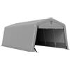 Outsunny Tendone per Auto e Feste con 2 Finestre Laterali, in Acciaio Zincato e PE, 618x265/330x240 cm, Grigio Chiaro|Aosom