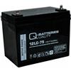 Quality Batteries Q-Batterie 12LC-75 12V 77Ah batteria al piombo tipo AGM - Deep Cycle
