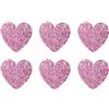 QUARKZMAN 6 Pz Cuore Patch Termoadesive Cuore Strass 4.5cm Rosa Chiaro | Appliques, Cucire Patch, per Fai da Te Artigianato Riparazione Abbigliamento Scarpe Borsa Cappello Decorazione