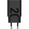MOTOROLA CARICABATTERIE ORIGINALE DA PARETE PER CASA USB MC-202 TURBO POWER 20W BLACK BULK PER SMARTPHONE