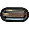 Lampo Lighting technology Plafoniera in resina da parete o soffitto ovale 26 cm da esterno nera IP44 1XE27 E094NE