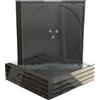Mediarange 400 MediaRange Custodie Singole CD/DVD Clear Black Tray Jewel Case 10,4 BOX22-M