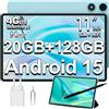 Does not apply P50 Tablet 11 Pollici 90Hz Tablets Android 15, 20GB RAM+128GB ROM(TF 5TB), Dual