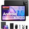 Does not apply Tablet 11 Pollici Android 15 Tablet in Offerta Con 4G LTE/5G Wifi, 36GB RAM+256G