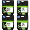 HP KIT 4 CARTUCCE HP ORIGINALI 953 XL L0S70AE3A F6U16AE F6U17AE F6U18AE BK C M Y