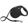 Flexi Classic S Fettuccia - Guinzaglio Avvolgibile Leggero - Nero - 5 Metri