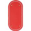 PATIKIL Fondo per Borse Pelle Pu 9.8x4.7 Pollici, Base Ovale Tappetino Fondo per Borsa Uncinetto con Fori e Chiodi, per Borse Fai da Te, Borse a Tracolla, Borsette, Rosso