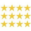 QUARKZMAN 12Pz Stelle Termoadesive, Toppe Ricamate a Cucire Stelle, Toppe Decorative Riparazioni Applicazioni per Artigianato Fai da Te Zaini Borse Cappello Abbigliamento, 82mm Giallo