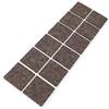 Adsamm® / 12 x feltrini autoadesivi in lana / marrone / 40x40 mm / quadrati / piedini per mobili in feltro naturale extra soft da 3 mm di spessore / pad protettivi per arredi Adsamm® Quality