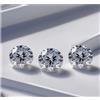 Lotto 3 Pezzi Diamante CVD Sciolto 0,24 Ct Coltivato in Laboratorio Tondo 2,8...