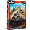 Trefl - World of Tanks, Carri armati in battaglia - Puzzle da 1000 pezzi - Puzzle con carri armati del famoso gioco, per adulti e bambini dai 14 anni in su