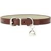 PSPORT Collare Marrone XS per Cane con Campanellino, Collare in Pelle PU per Gatto con Campanellino, Morbido Collare Regolabile con Fibbia per Cagnolini di Taglia Piccolissima, XXS, Extra Piccola, per