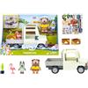 Bluey - Tradies Truck, Furgone, Include Figurina Driver, Accessori Divertenti come Scatola di Frutta, Fenicottero, Pianta e Adesivi, Famoso (BLY82000)