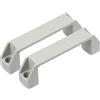 PATIKIL 2 Pezzi Maniglie per Mobili in Plastica, Distanza Fori 120mm, Maniglia Quadrate Pomelli Ferramenta per Cassetti Cucina Bagagli Attrezzature Meccaniche Ante Armadietti, Grigio
