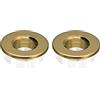 QUARKZMAN Lavello Dettaglio Fuoriuscita Coperchio, 2pz Lavello Fuoriuscita cerchio 25,3mm Bagno Cucina Lavello Scarico Coperchio Foro Inserimento Cappucci Tondi, Oro