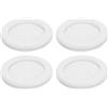 QUARKZMAN 4pz Passacavi Gomma 2-3/8 (60mm) Foro Perforazione, 2 (50mm) ID Doppio Tappo Foro Laterale Anello Tenuta per Protezione Cavi Firewall, Bianco