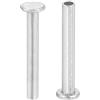 QUARKZMAN 200pz Rivetti Semitubolari, 2mm x 14mm Rivetti Semi-Tubolari Testa Piatta Tonda Alluminio Rivetti con Perno Metallo per Riparazioni Domestiche Industriali, Argento