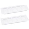 QUARKZMAN Copertura per Bocchette d'Aria, 2pz 225 x 100mm Copertura Ventilazione Lega Alluminio a Maglia, Griglia Ventilazione a Persiana Rettangolare Armadio per Scarpe Guardaroba (Bianco)